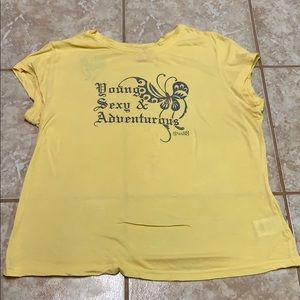 Guess jeans t shirt, yellow, size XL